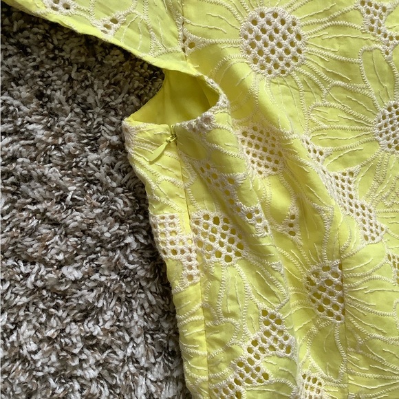 Talbots Embroidered Yellow & White Dress - Picture 6 of 8
